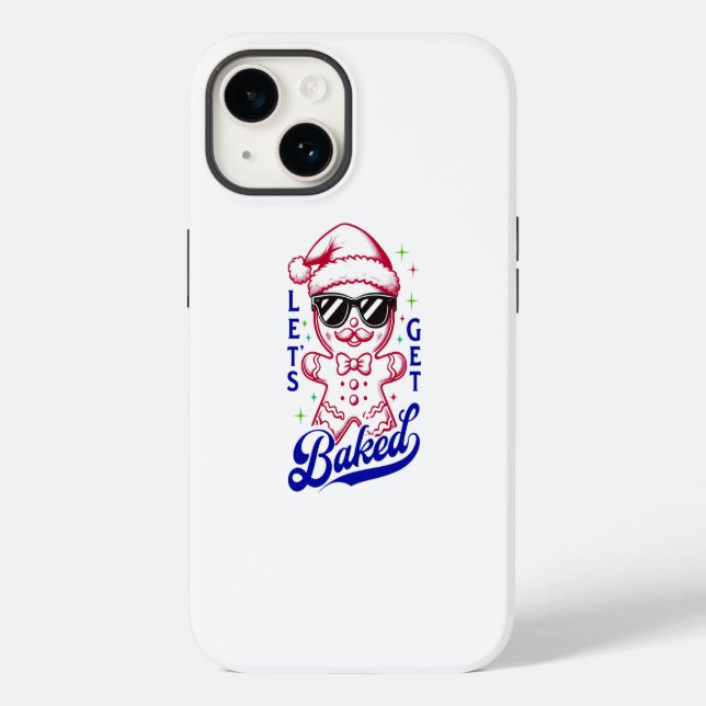 Funny Gingerbread Man - Let's Get Baked Case-Mate iPhone Case (Back)