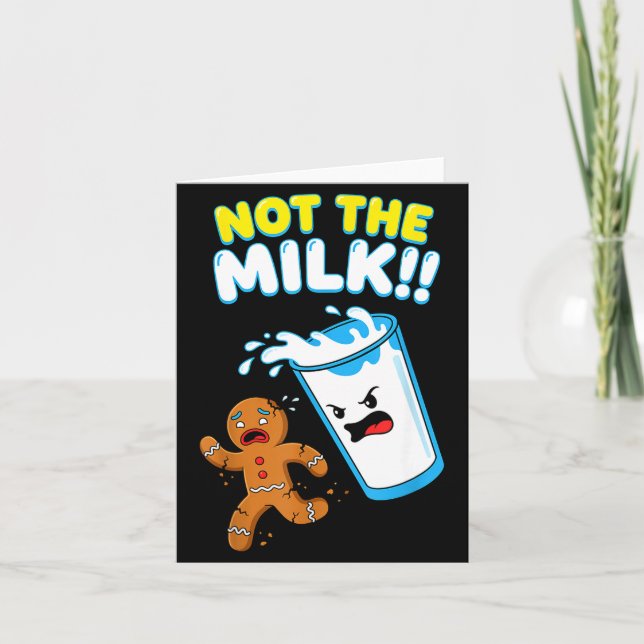 Funny Gingerbread Man Not The Milk Pun Cookies Wom Card (Front)
