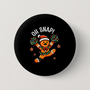 Funny Gingerbread Man Pajamas &amp; Pjs Xmas Holid 2 Inch Round Button