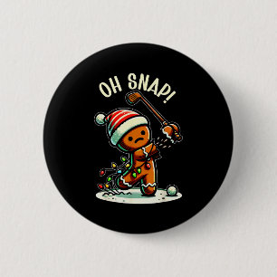 Funny Gingerbread Man Pajamas &amp; Pjs Xmas Holid 2 Inch Round Button