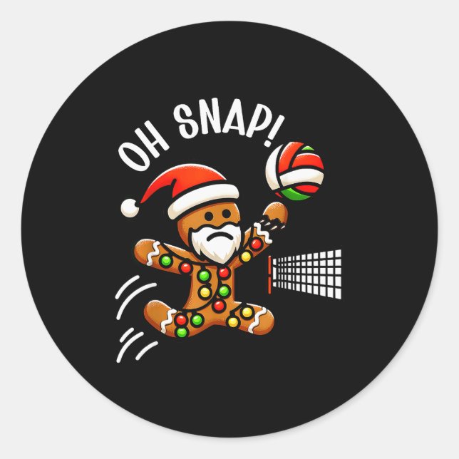 Funny Gingerbread Man Pajamas &amp; Pjs Xmas Holid Classic Round Sticker (Front)