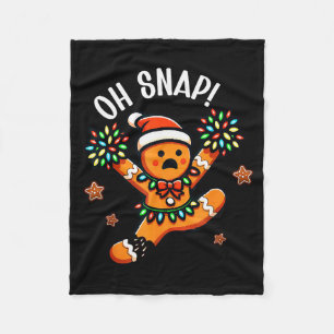 Funny Gingerbread Man Pajamas &amp; Pjs Xmas Holid Fleece Blanket