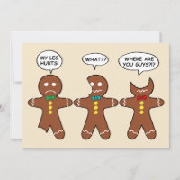 Funny Gingerbread Men Holiday Card