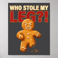Funny Gingerbread Pun Cookies Who Stole My Leg Coo