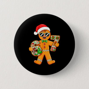 Funny Gingerbread Six Seven 67 Gingerbread Man Xma 2 Inch Round Button