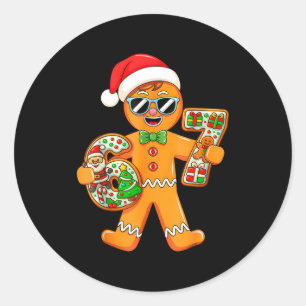 Funny Gingerbread Six Seven 67 Gingerbread Man Xma Classic Round Sticker