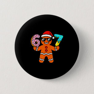 Funny Gingerbread Six Seven 67 Ice Cream Drip Chri 2 Inch Round Button
