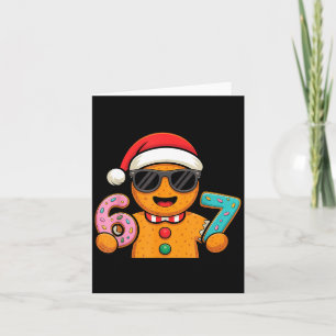 Funny Gingerbread Six Seven 67 Ice Cream Drip Chri Card