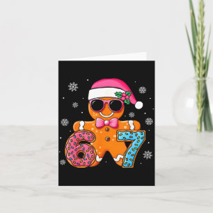 Funny Gingerbread Six Seven 67 Ice Cream Drip Chri Card
