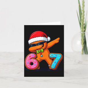 Funny Gingerbread Six Seven 67 Ice Cream Drip Chri Card