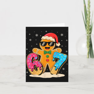 Funny Gingerbread Six Seven 67 Ice Cream Drip Chri Card
