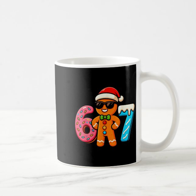 Funny Gingerbread Six Seven 67 Ice Cream Drip Chri Coffee Mug (Right)