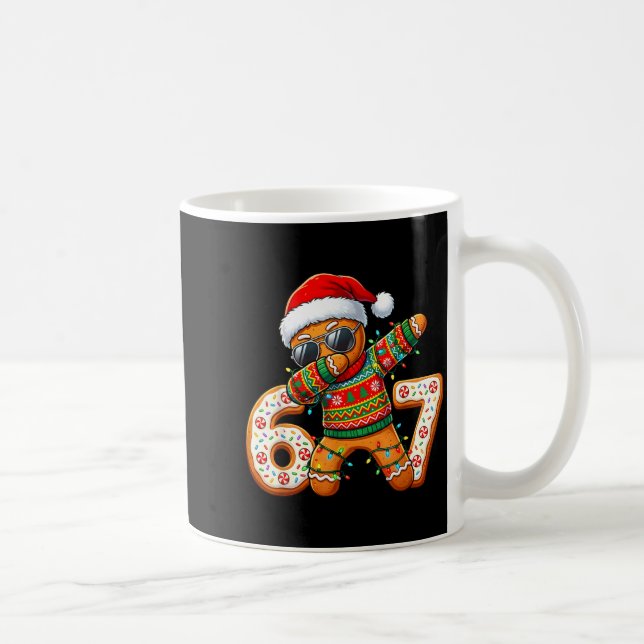 Funny Gingerbread Six Seven 67 Ice Cream Drip Chri Coffee Mug (Right)