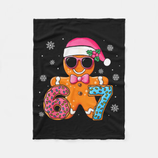 Funny Gingerbread Six Seven 67 Ice Cream Drip Chri Fleece Blanket