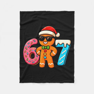 Funny Gingerbread Six Seven 67 Ice Cream Drip Chri Fleece Blanket