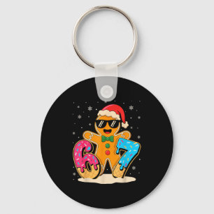 Funny Gingerbread Six Seven 67 Ice Cream Drip Chri Keychain