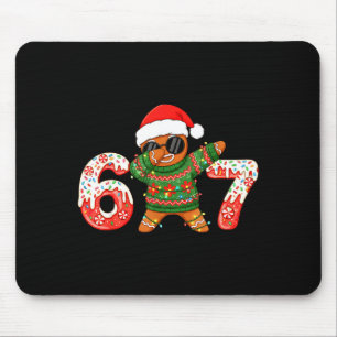 Funny Gingerbread Six Seven 67 Ice Cream Drip Chri Mouse Pad