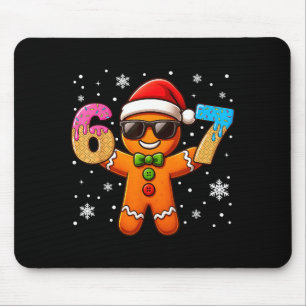 Funny Gingerbread Six Seven 67 Ice Cream Drip Chri Mouse Pad