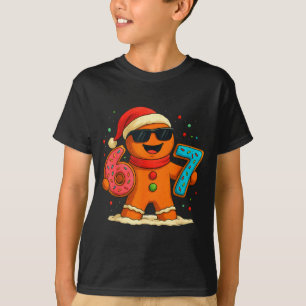 Funny Gingerbread Six Seven 67 Ice Cream Drip Chri T-Shirt