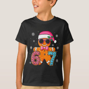 Funny Gingerbread Six Seven 67 Ice Cream Drip Chri T-Shirt
