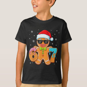 Funny Gingerbread Six Seven 67 Ice Cream Drip Chri T-Shirt