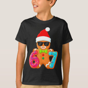 Funny Gingerbread Six Seven 67 Ice Cream Drip Chri T-Shirt