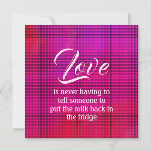 Funny Gingham Valentine