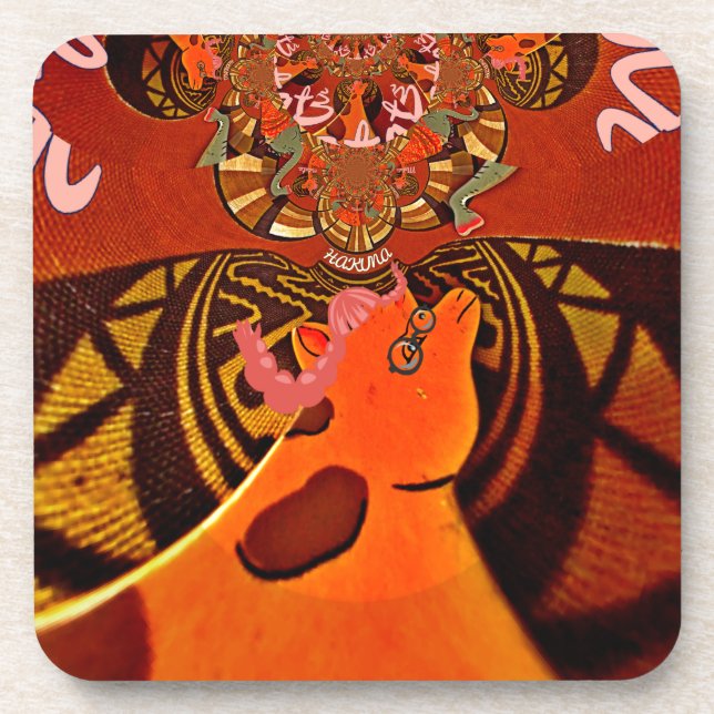  Funny Giraffe: A Kaleidoscopic African Charm Coaster (Front)