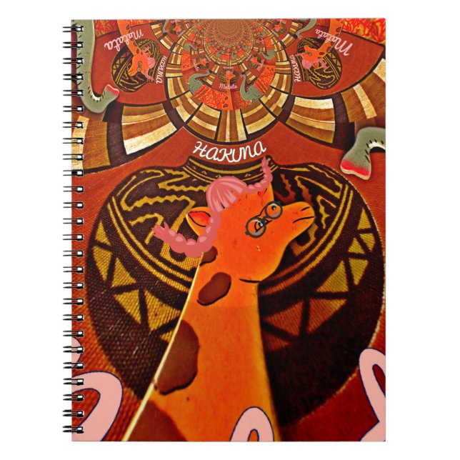  Funny Giraffe: A Kaleidoscopic African Charm Notebook (Front)