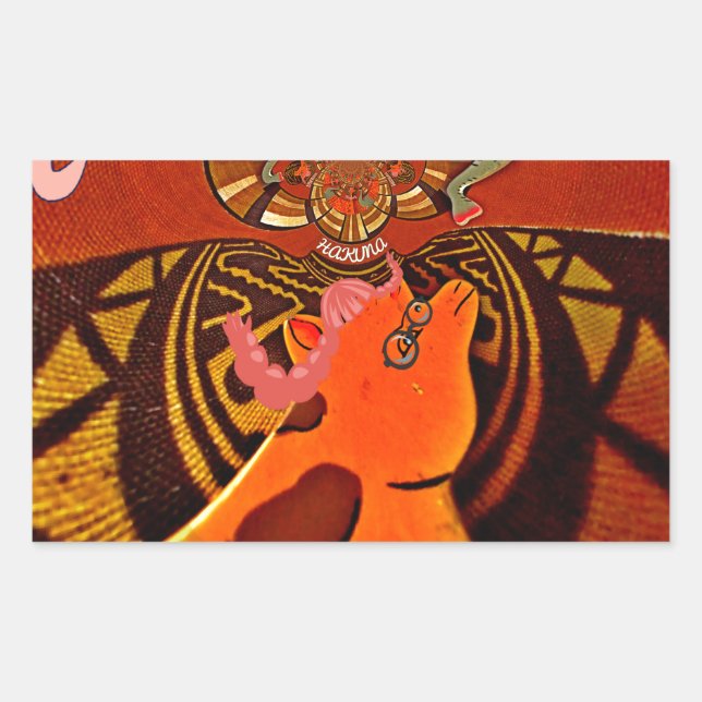  Funny Giraffe: A Kaleidoscopic African Charm Sticker (Front)
