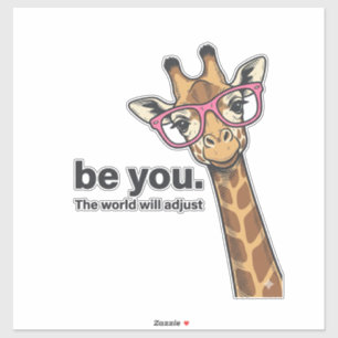 Funny Giraffe Be You Vintage Engraving Shirt Desig