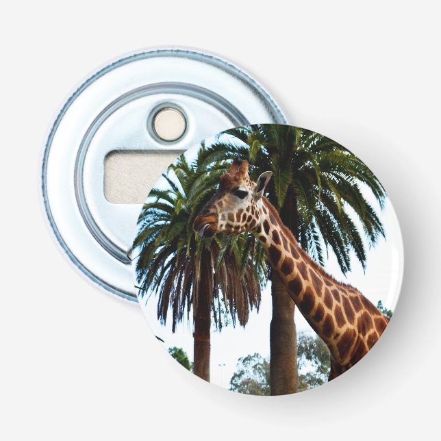 Funny Giraffe Blowing A Raspberry, Bottle Opener (Front)