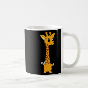 Funny Giraffe Camelopard Lifting Gym Motivation Coffee Mug
