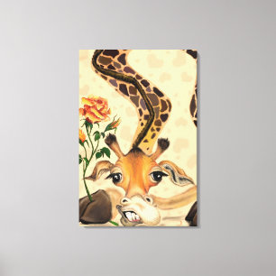 Funny Giraffe Canvas Print