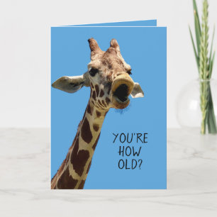 Funny Giraffe Carte d'anniversaire