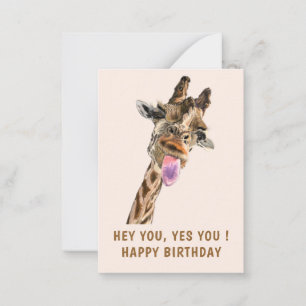 Funny Giraffe Carte d'anniversaire