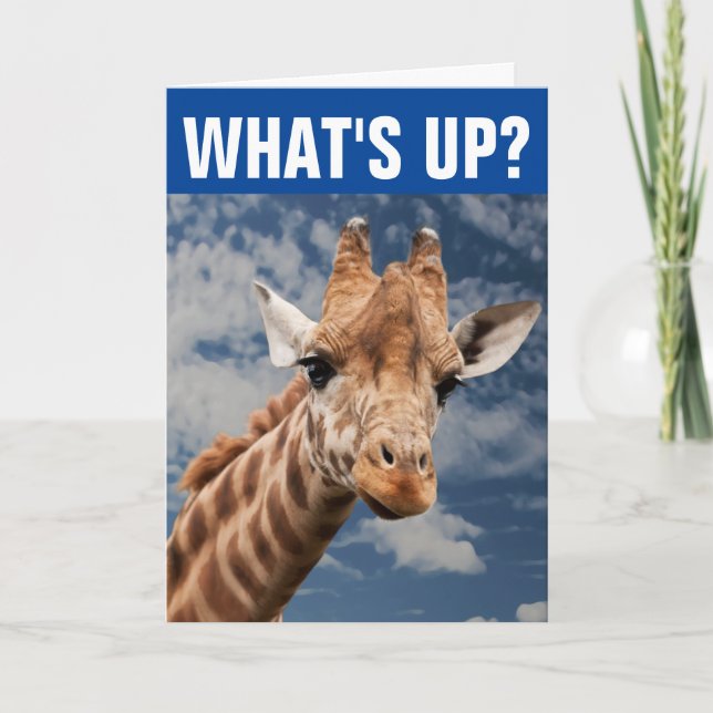 FUNNY GIRAFFE CARTE DE RECONNAISSANCE POUR DIRE BO (Devant)