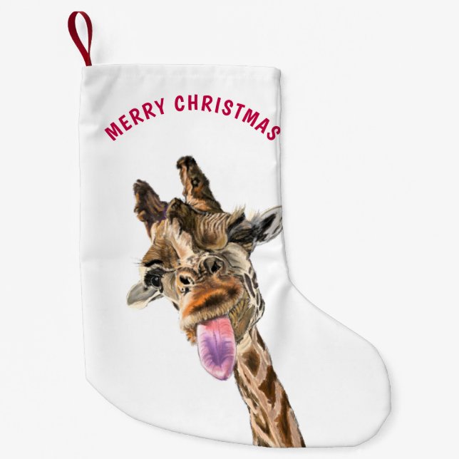 Funny Giraffe Christmas Stocking - Smile (Front)