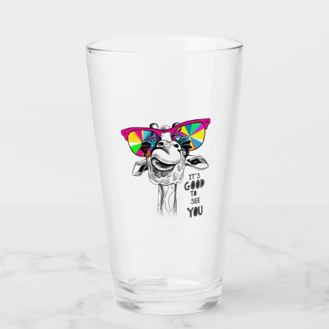 Funny Giraffe Copy Glass (Front)