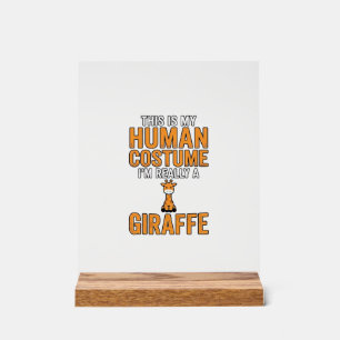 Funny Giraffe Costume Vector Shirt Design_1 Acrylic Sign