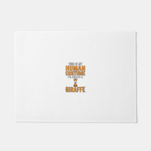 Funny Giraffe Costume Vector Shirt Design_1 Doormat