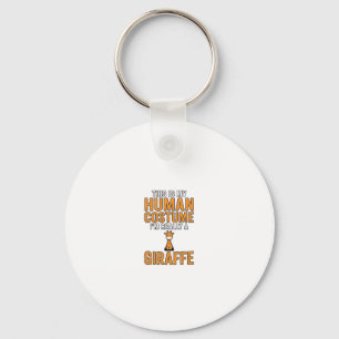 Funny Giraffe Costume Vector Shirt Design_1 Keychain