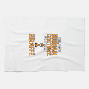 Funny Giraffe Costume Vector Shirt Design_1 Kitchen Towel