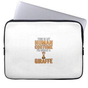 Funny Giraffe Costume Vector Shirt Design_1 Laptop Sleeve