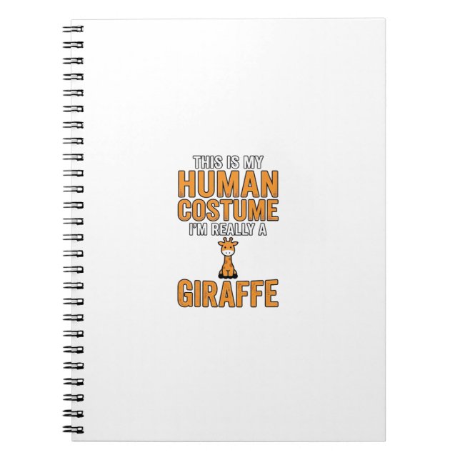 Funny Giraffe Costume Vector Shirt Design_1 Notebook (Front)