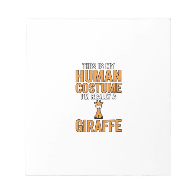 Funny Giraffe Costume Vector Shirt Design_1 Notepad (Front)