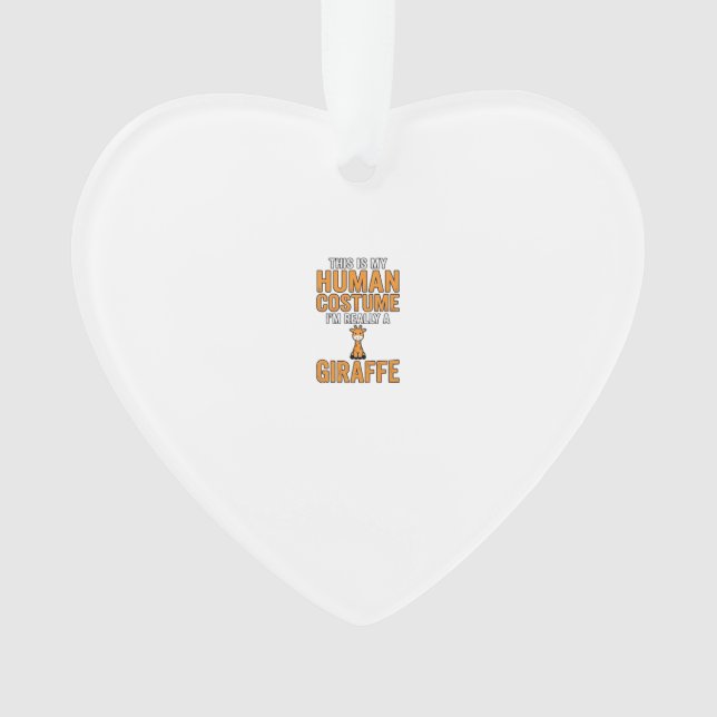Funny Giraffe Costume Vector Shirt Design_1 Ornament (Front)