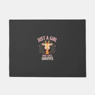 Funny Giraffe Design For Women Girls Safari Giraff Doormat