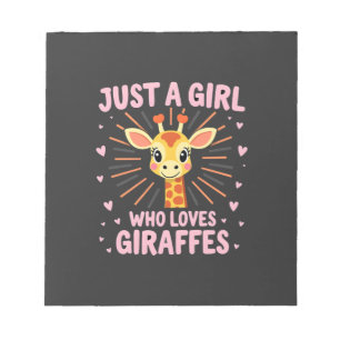 Funny Giraffe Design For Women Girls Safari Giraff Notepad