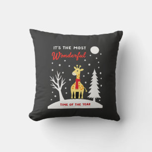 Funny Giraffe Design For Women Girls Safari Giraff Throw Pillow